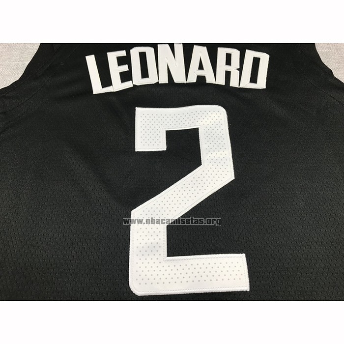 Camiseta Los Angeles Clippers Kawhi Leonard NO 2 Statement 2019-20 Negro